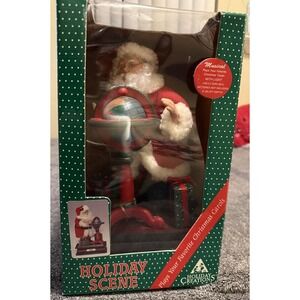 Vintage Holiday Creations Musical Santa World Globe NIB Christmas